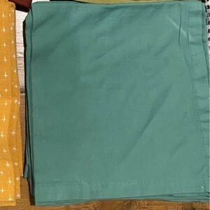 Aqua Green Decorative Placemats/Napkins with Stitch Border (4) NEW